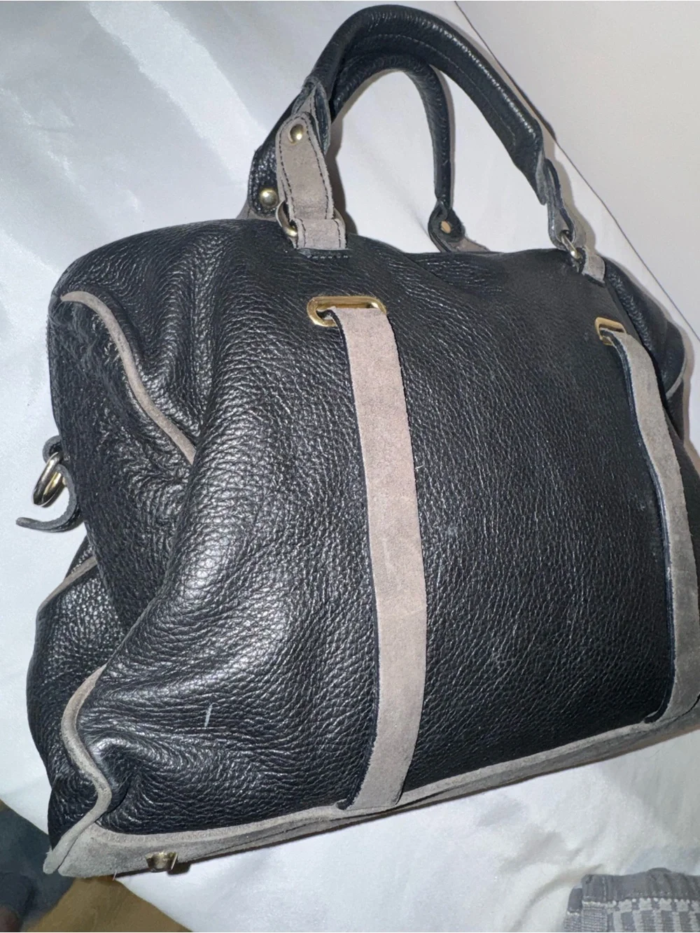 Dimoni Stylish Navy Leather Tote Handbag - Versatile Everyday Carry